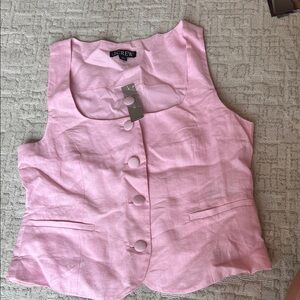 J. Crew Pink Sleeveless Blouse
